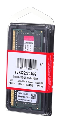 Attēls no Kingston Technology ValueRAM KVR32S22D8/32 memory module 32 GB 1 x 32 GB DDR4 3200 MHz
