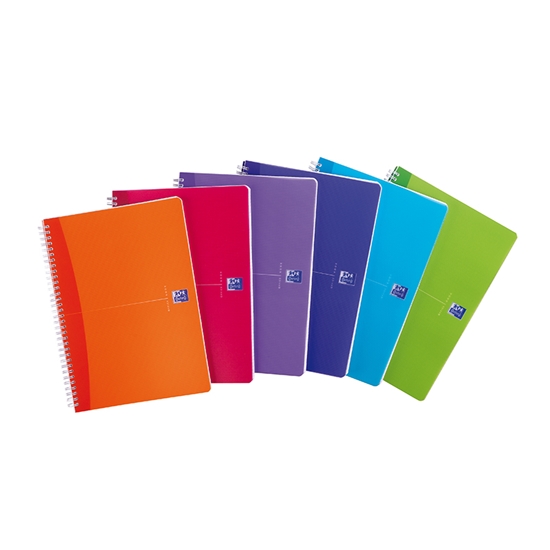 Изображение Klade ar spirāli OXFORD MY COLOURS NOTEBOOK A4 formāts, 90 lapas, rūtinu