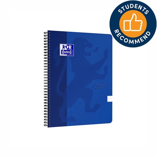 Picture of Klade ar spirāli OXFORD TOUCH, A4+, 70 lapas, zilā krāsā, līniju
