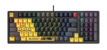 Picture of Klawiatura mechaniczna Bloody S98 USB Sports Lime (BLMS Red Switches) 