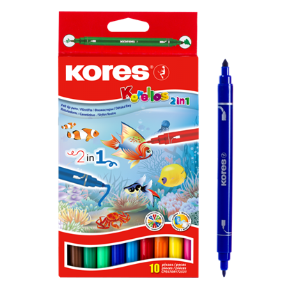 Attēls no Flomasteri KORES Korellos, divi vienā, 10 gb