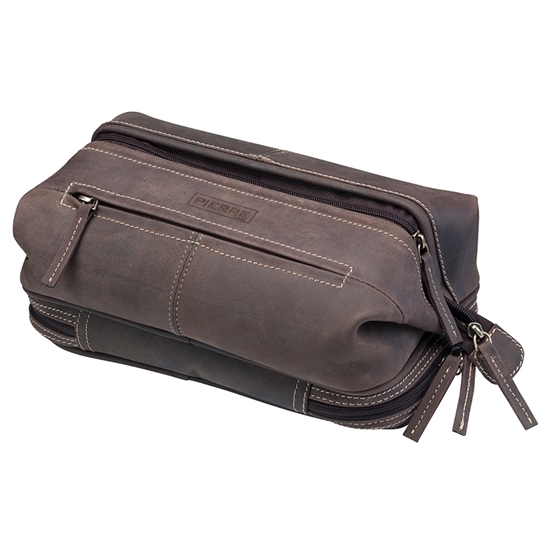 Picture of Kosmētikas maks PIERRE Crazy Horse ādas, brūna krāsa