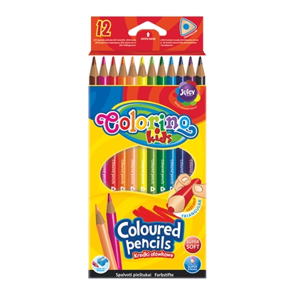Изображение Krāsainie zīmuļi COLORINO KIDS 12 krāsas trīsstūraini