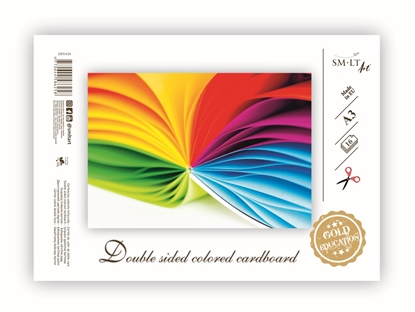 Picture of Krāsains kartons SMLT, divpusējs, A3, 160g/m2, 16 loksnes (8 krāsas)