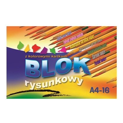 Picture of Krāsains papīrs KRESKA A4  16 loksnes (8 krāsas x 2), divpusēja