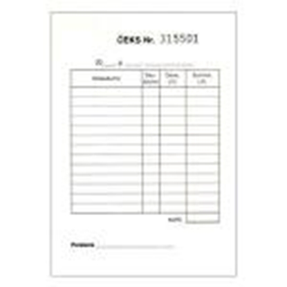 Picture of Kvītis Čeks ar numuru,  A6,  2kārtu,  50 komplekti