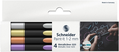Изображение Laineri SCHNEIDER Paint - it, 4 metāliskas krāsas iepakojumā