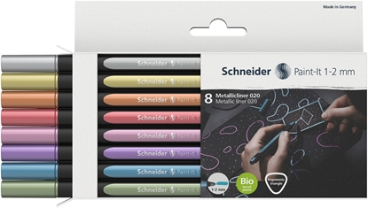 Изображение Laineri SCHNEIDER Paint - it, 8 metāliskas krāsas iepakojumā