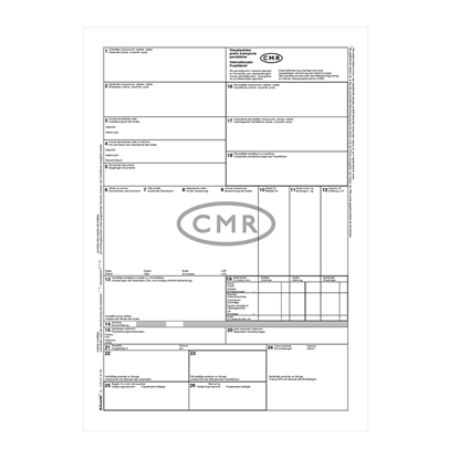 Attēls no Veidlapa LANATEKS Starptautiskā preču transporta pavadzīme, A4/P-1 CMR (bez num.), 100 gab.