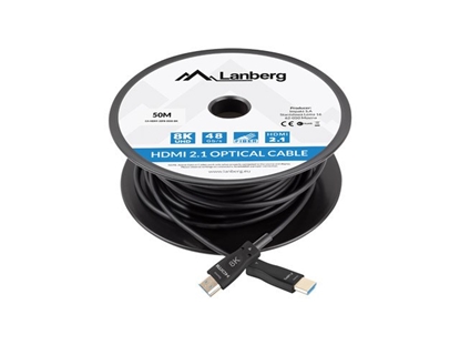 Изображение LANBERG CABLE HDMI M/M V2.1 50M 8K OPTICAL AOC