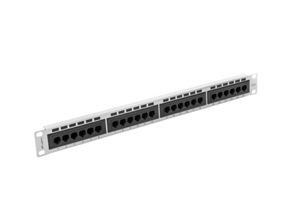 Picture of Lanberg patch panel 24 port 1U cat.6 UTP gray PPU6-1024-S