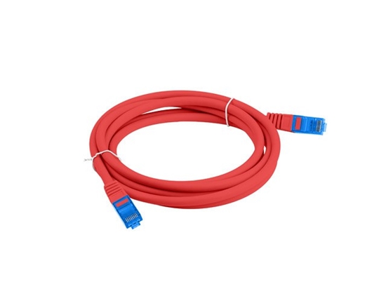 Picture of LANBERG PATCHCORD S/FTP CAT.6A 0.5M RED LSZH
