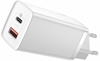 Picture of Lādētājs Baseus GaN2 Lite Quick Charger 1 x USB-C + 1 x USB 65W White