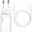 Picture of Baseus Baseus Super Si 1C fast charger USB Type C 20W Power Delivery + USB Type C - Lightning cable 1m white (TZCCSUP-B02)