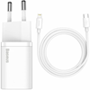 Picture of Baseus Baseus Super Si 1C fast charger USB Type C 20W Power Delivery + USB Type C - Lightning cable 1m white (TZCCSUP-B02)