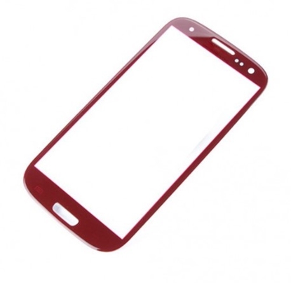 Picture of LCD ekrāna stikls preks Samsung Galaxy S3 GT-i9300 Red HQ