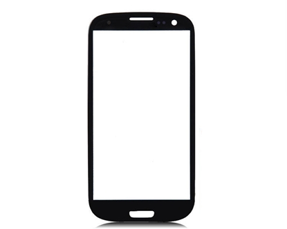 Изображение LCD ekrāna stikls priekš Samsung Galaxy S3 GT-i9300 Black HQ