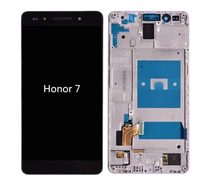 Attēls no LCD Huawei Honor 7 komplektā ar sensoru un rāmi Black