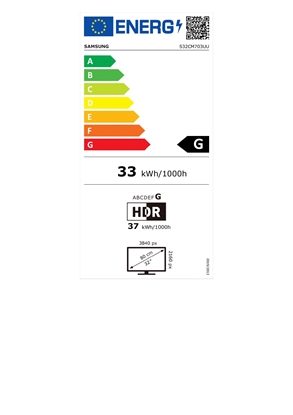 Picture of LCD Monitor|SAMSUNG|S32CM703UU|32"|TV Monitor/Smart/4K|Panel VA|3840x2160|16:9|60Hz|Matte|4 ms|Speakers|Swivel|Height adjustable|Tilt|Colour White|LS32CM703UUXDU