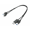 Изображение Lenovo 4X91D11453 USB cable 0.43 m USB 3.2 Gen 1 (3.1 Gen 1) USB A USB B Black