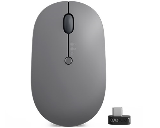 Изображение Lenovo Go Wireless Multi Device mouse Ambidextrous RF Wireless + Bluetooth + USB Type-A Optical 2400 DPI