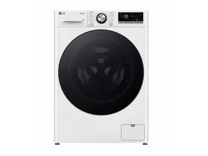 Attēls no LG | F2WR709S2W | Washing machine | Energy efficiency class A-10% | Front loading | Washing capacity 9 kg | 1200 RPM | Depth 47.5 cm | Width 60 cm | LED | Steam function | Direct drive | Wi-Fi | White