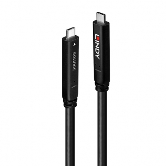 Picture of Lindy 10m USB 3.2 Gen 1 & DP 1.4 Type C Hybrid Cable