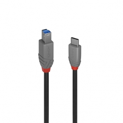 Picture of Lindy 3m USB 3.2 Type C to B Cable, 5Gbps, Anthra Line