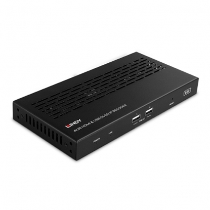 Picture of Lindy 4K30 HDMI & USB over IP Extender - Decoder