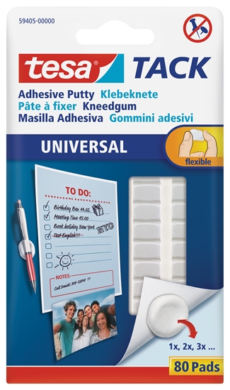Picture of Līmējoša masa TACK® Adhesive Putty Universal sadalīta kvadrātiņos, 80 gab.