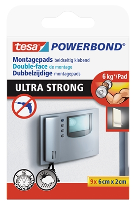 Picture of Līmējoša masa tesa® Powerbond Ultra Strong Pads, sadalīta kvadrātiņos, abpusēja, iekšdarbiem un ārdarbiem, 0,6 x 20mm