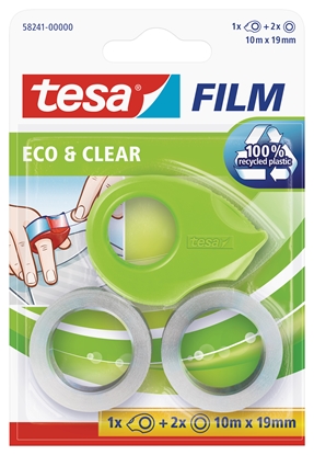 Изображение Līmlentes turētājs Tesafilm Mini Dispencer ecologo, + 2x videi draudzīgas līmlentes, 10mx19 mm