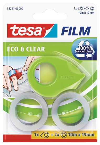 Picture of Līmlentes turētājs Tesafilm Mini Dispencer ecologo, + 2x videi draudzīgas līmlentes, 10mx19 mm