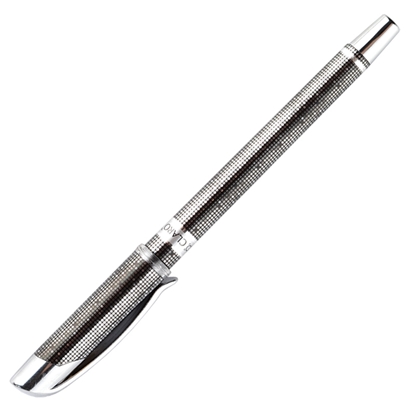 Attēls no Lodīšu pildspalva CLARO ASTRA SILVER 1.0 mm, sudraba krāsas korpuss, melna tinte, 1 gab/blisterī