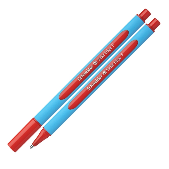 Изображение Lodīšu pildspalva SCHNEIDER SLIDER EDGE 0.7mm, zils korpuss, sarkana tinte