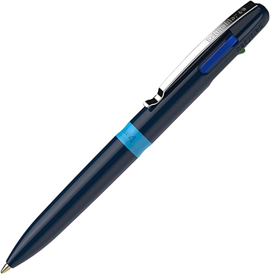 Picture of Lodīšu pildspalva SCHNEIDER Take 4, tumšs korpuss, 4 krāsas