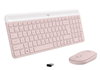 Picture of Logitech MK470 Slim Combo keyboard Mouse included RF Wireless QWERTY US International Pink