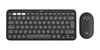 Picture of Logitech Pebble 2 Combo for Mac keyboard Mouse included RF Wireless + Bluetooth QWERTY US International Graphite