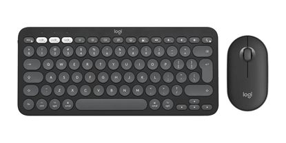 Attēls no Logitech Pebble 2 Combo for Mac keyboard Mouse included RF Wireless + Bluetooth QWERTY US International Graphite