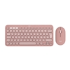 Picture of Logitech Pebble 2 Combo keyboard Mouse included RF Wireless + Bluetooth QWERTY US International Pink