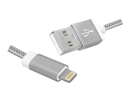 Изображение LX8447 Kabelis USB - iPhone, 1m, sudrabs