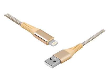 Изображение LX8573G 2M USB-Iphone kabelis, 2m, zelta krāsa