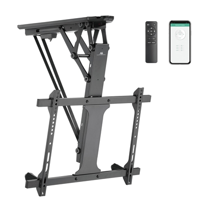 Attēls no Maclean electric ceiling mount for TV, TUYA support, max VESA 600x400, for sloping walls, remote control, 32"-70", 35kg, MC-880T