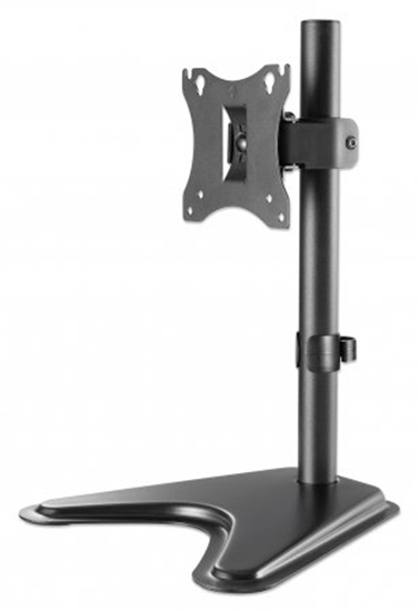 Picture of Manhattan TV & Monitor Mount, Desk, Tilt/Swivel/Rotation, 1 screen, Screen Sizes: 10-27", Black, Stand Assembly, VESA 75x75 to 100x100mm, Max 7kg, Lifetime Warranty