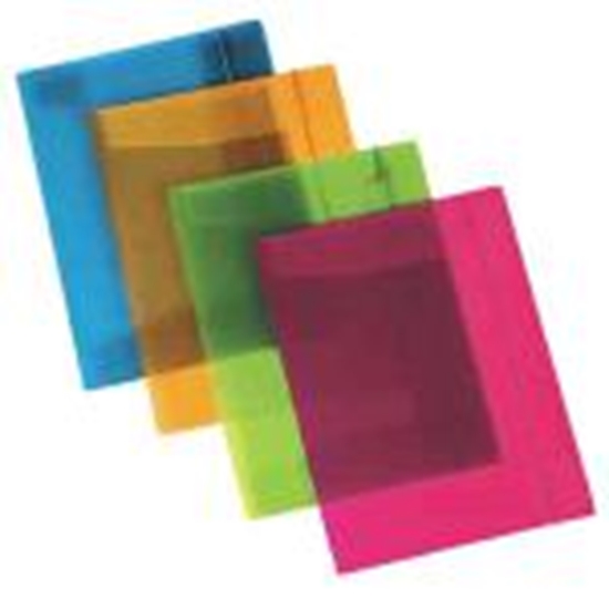 Picture of Mape A4 ar gumiju caurspīdīgi sarkana AURORA