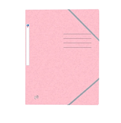 Attēls no Mape dokumentiem ELBA OXFORD, A4 formāts, ar 3 atlokiem, ar gumiju, rozā pasteļtoņā krāsā