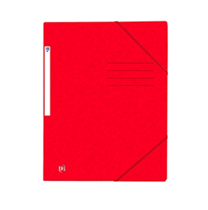 Изображение Mape dokumentiem ELBA OXFORD, A4 formāts, ar 3 atlokiem, ar gumiju, sarkanā krāsā