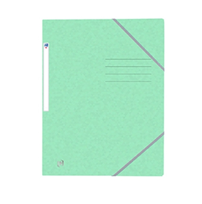 Изображение Mape dokumentiem ELBA OXFORD, A4 formāts, ar 3 atlokiem, ar gumiju, zaļā pasteļtoņā krāsā