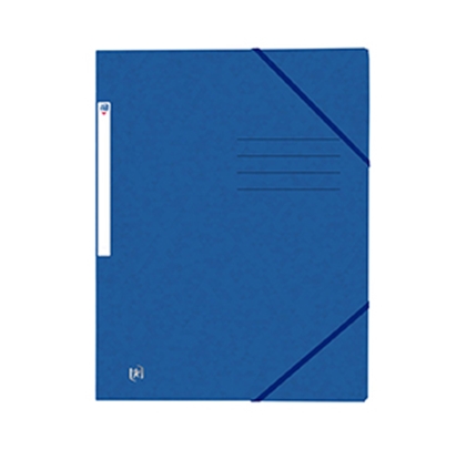 Изображение Mape dokumentiem ELBA OXFORD, A4 formāts, ar 3 atlokiem, ar gumiju, zilā krāsā