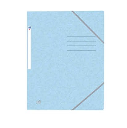 Изображение Mape dokumentiem ELBA OXFORD, A4 formāts, ar 3 atlokiem, ar gumiju, zilā pasteļtoņā krāsā